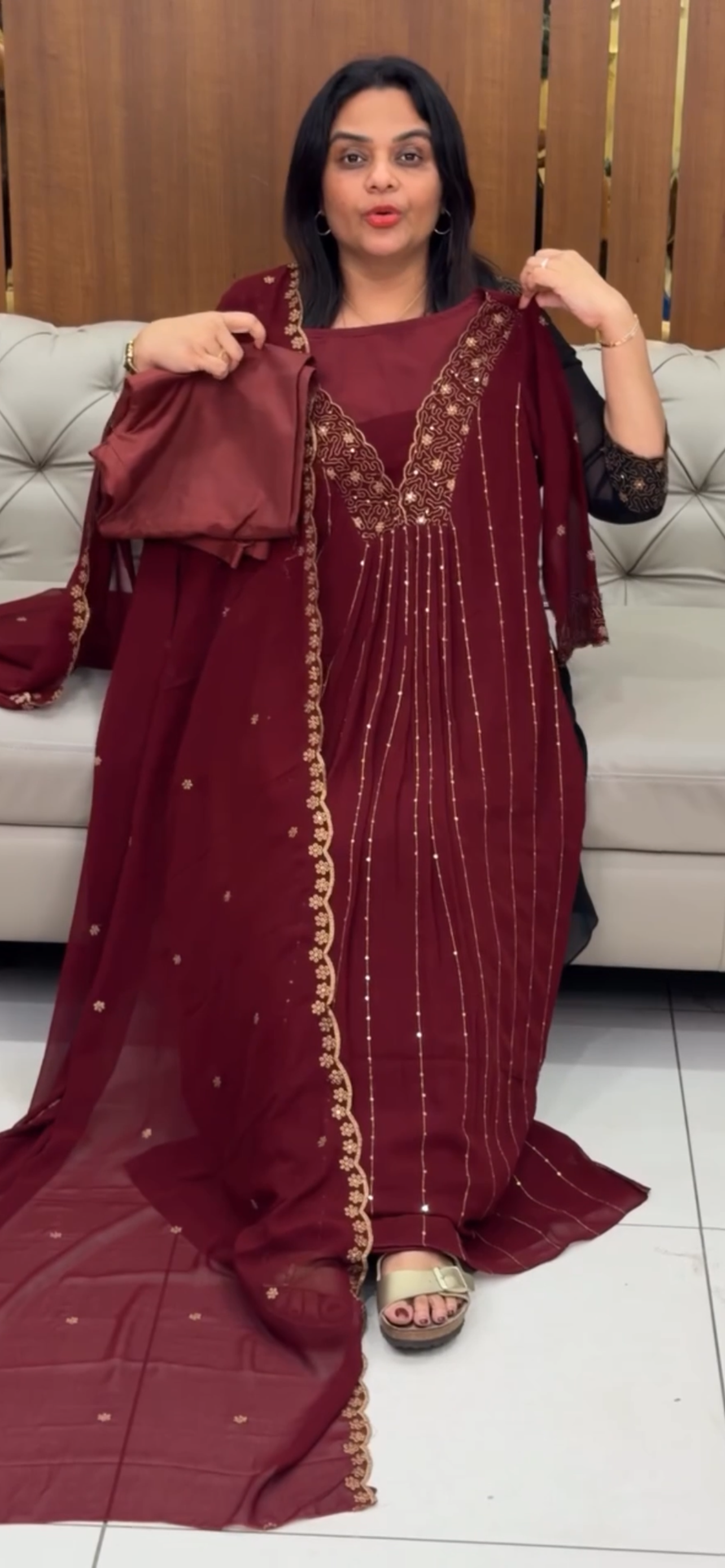 IHA'S IN-HOUSE TOP, BOTTOM AND DUPATTA - IHA 32490