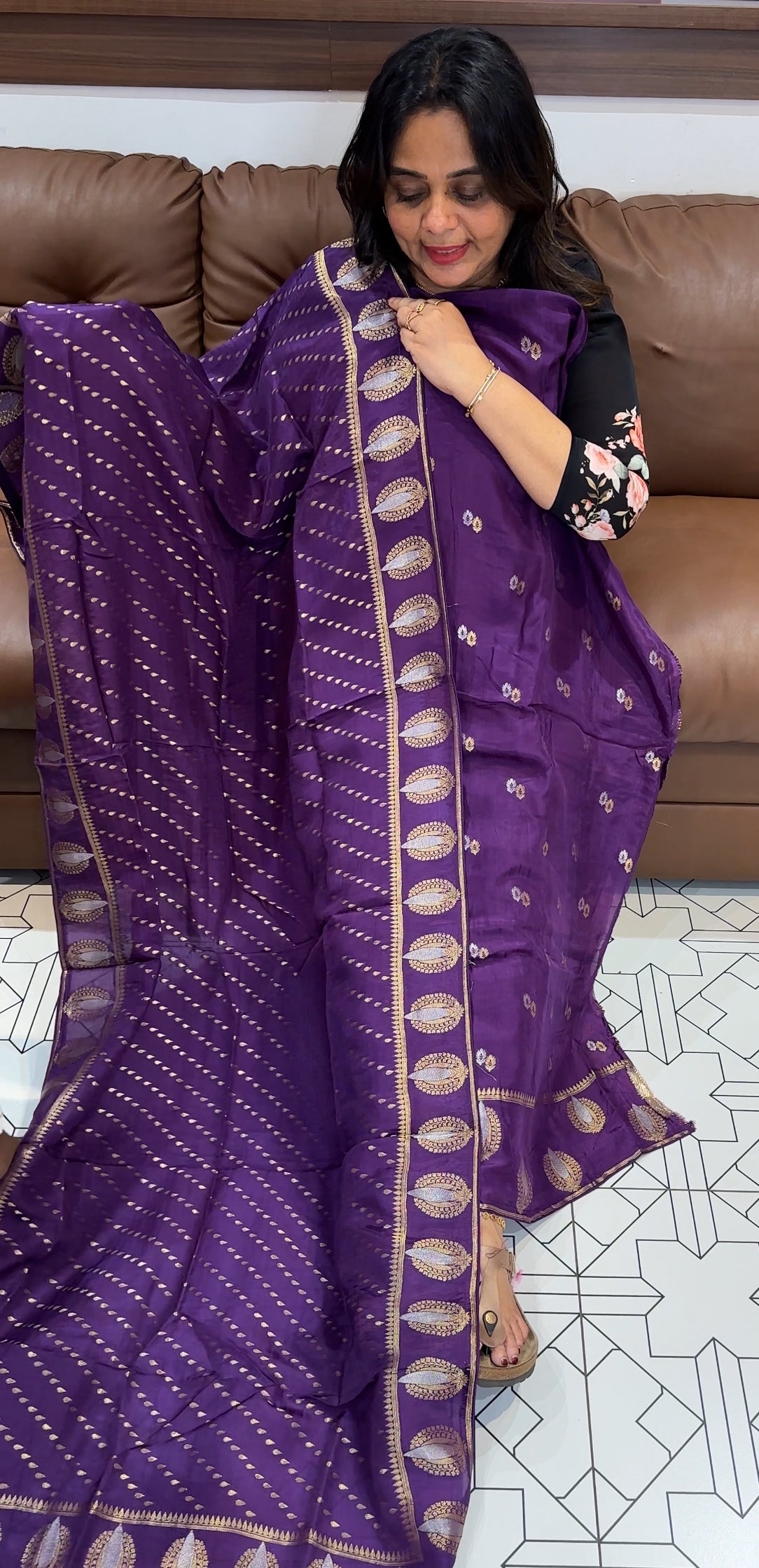 CRAPE BANARASI UNSTITCHED SALWAR SUITS - IHA 26712
