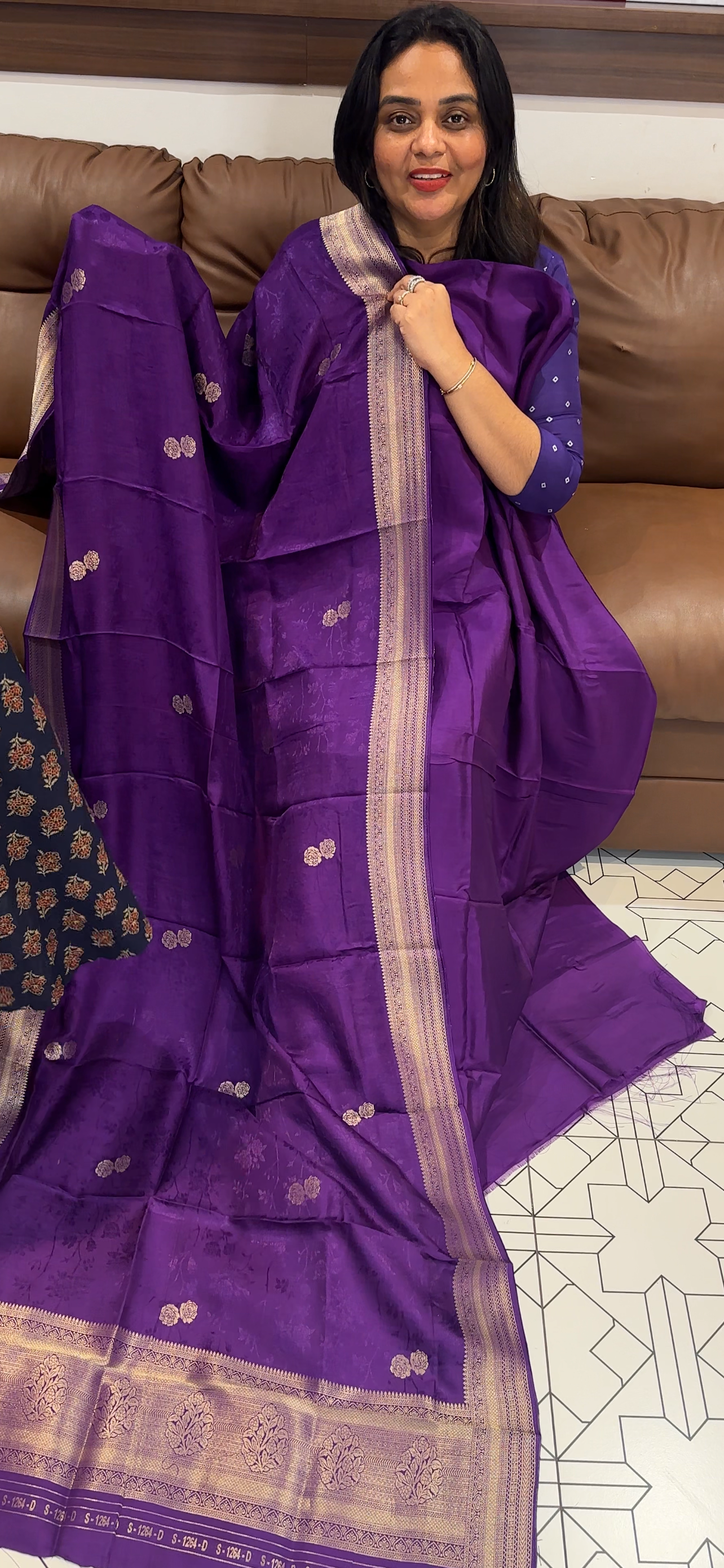 SILK BANARASI UNSTITCHED SALWAR SUITS - IHA 31263