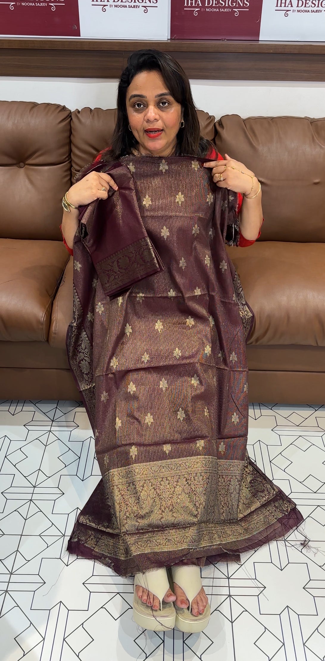 TISSUE BANARASI UNSTITCHED SALWAR SUITS - IHA 24915