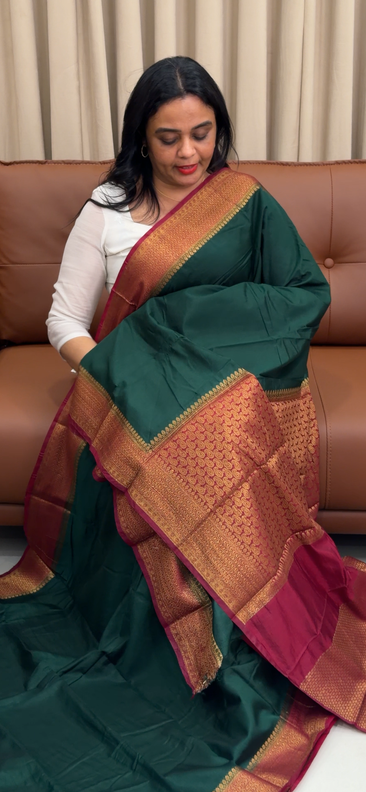 SEMI BANARASI SAREES - IHA 33417