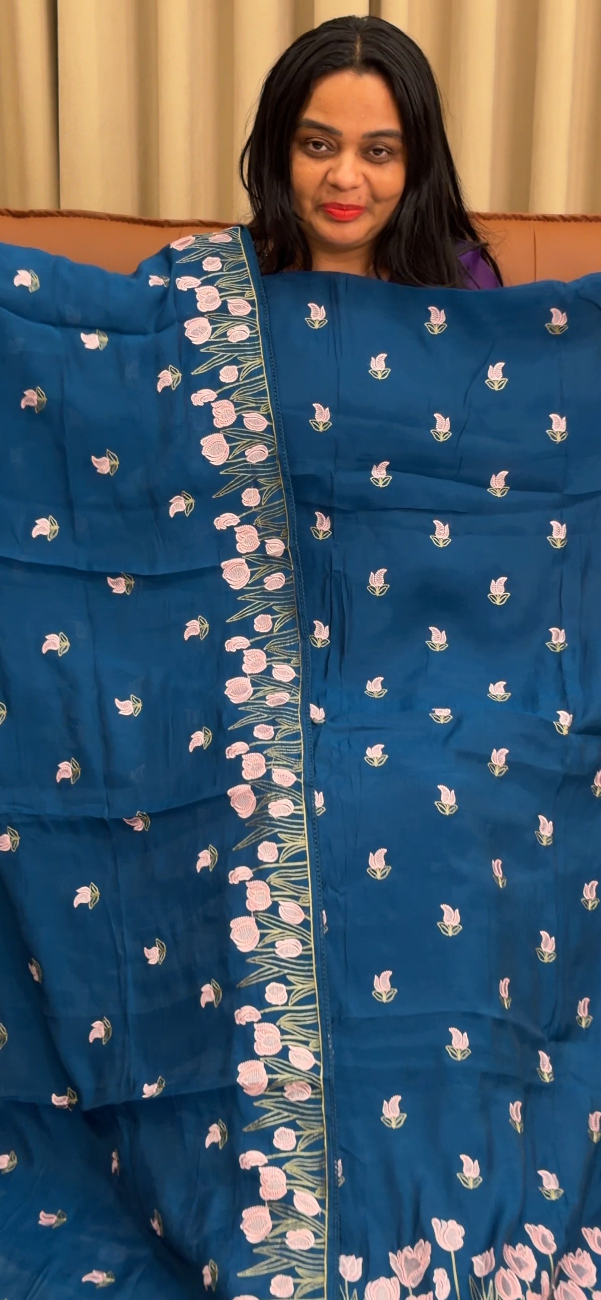 MUL CHANDERI UNSTITCHED SALWAR SUITS - IHA 35249