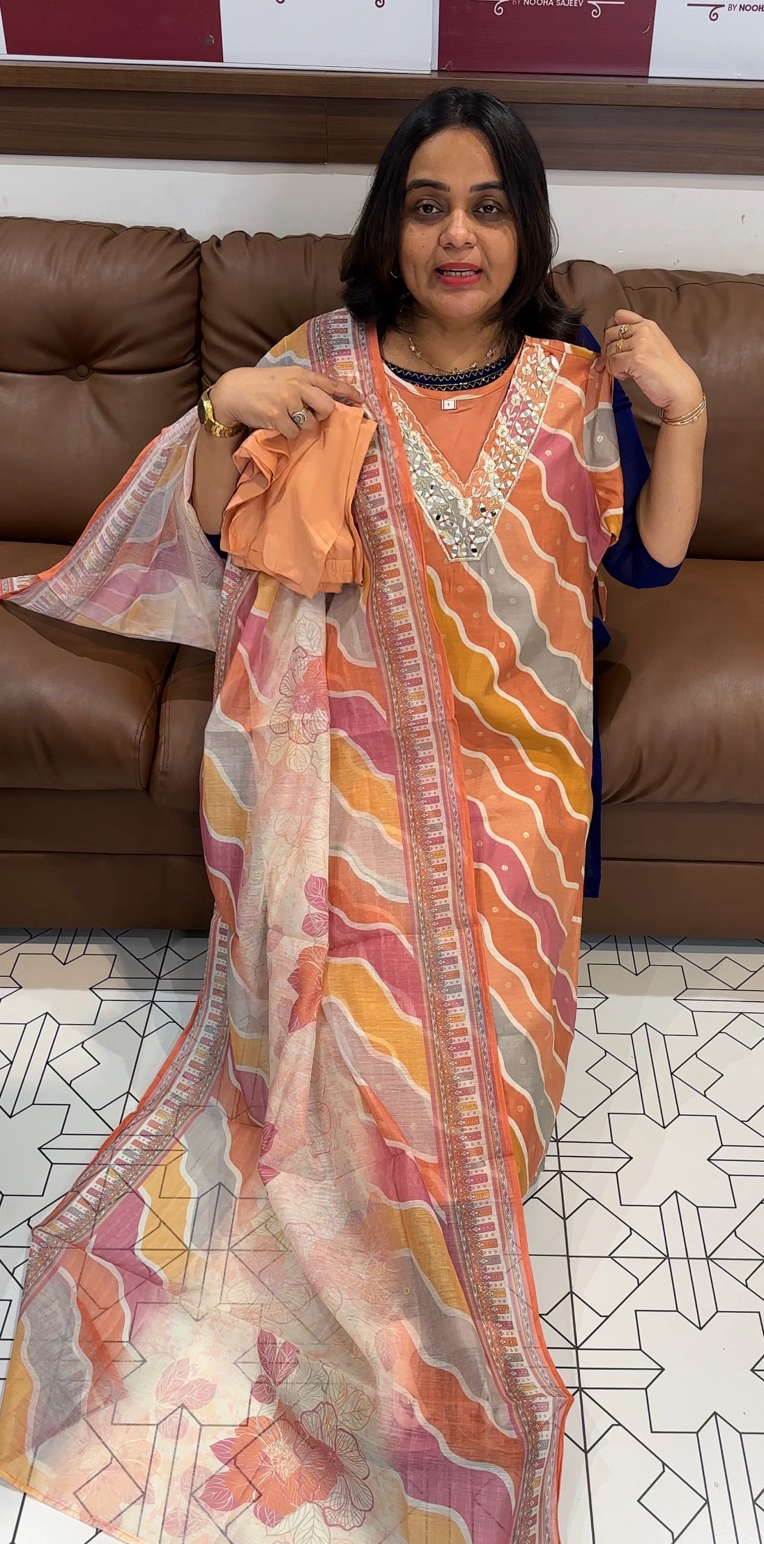 MUSLIN TOP,BOTTOM AND DUPATTA - IHA 29067