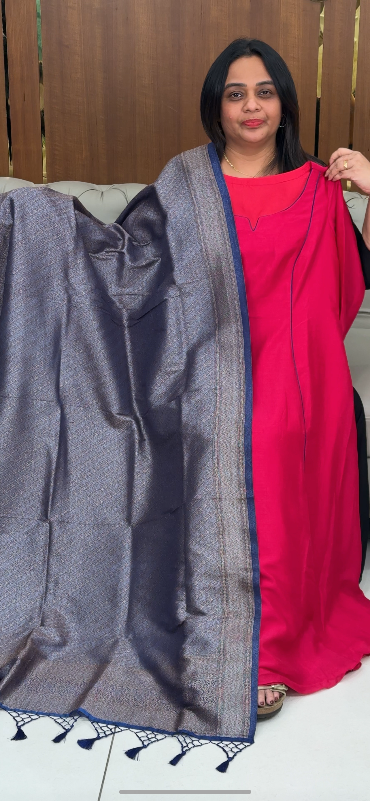 IHA'S IN-HOUSE LONG ALINE TOP AND DUPATTA  - IHA 29753