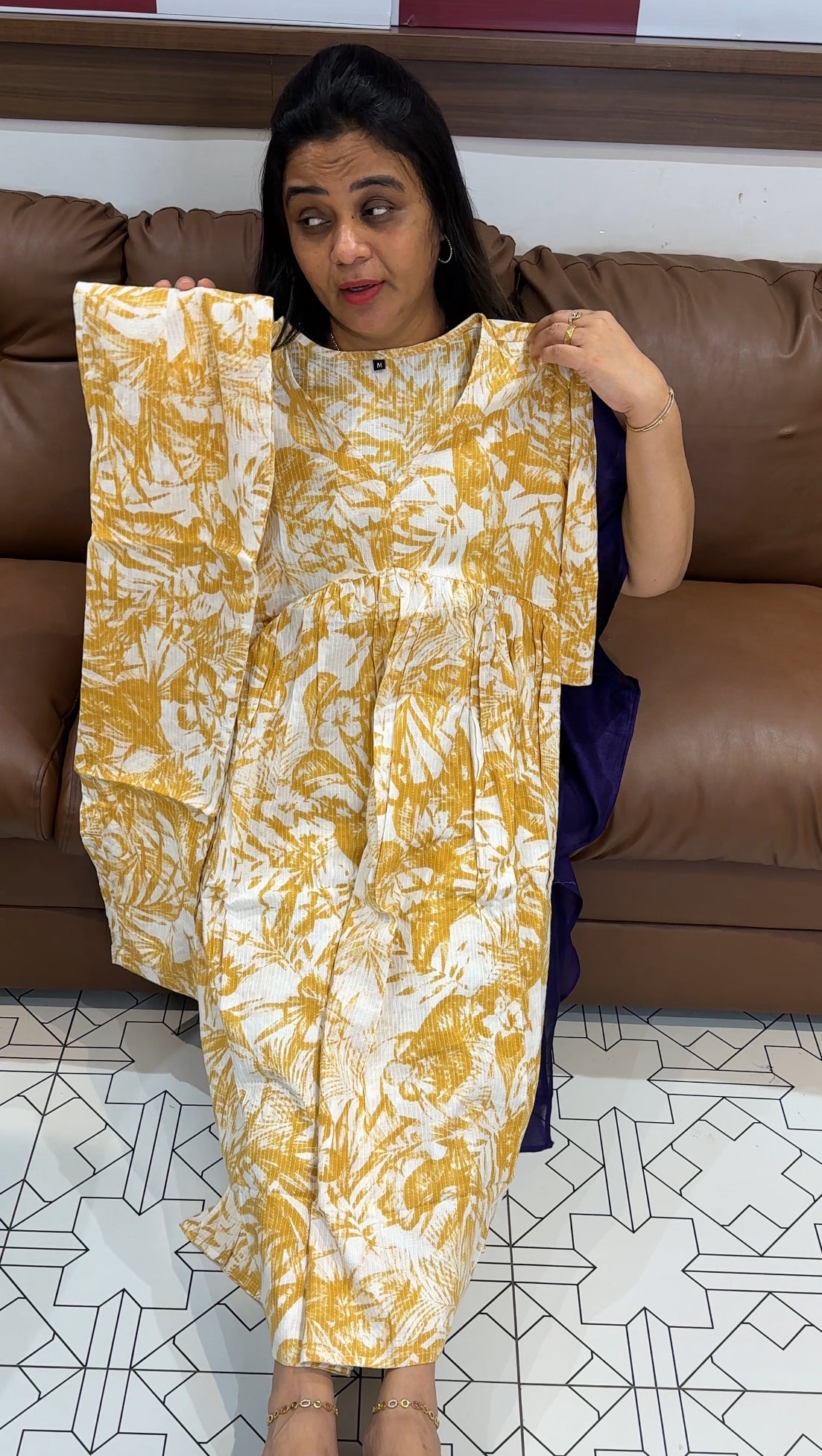 PRINTED LONG TOP AND BOTTOM - IHA 28068