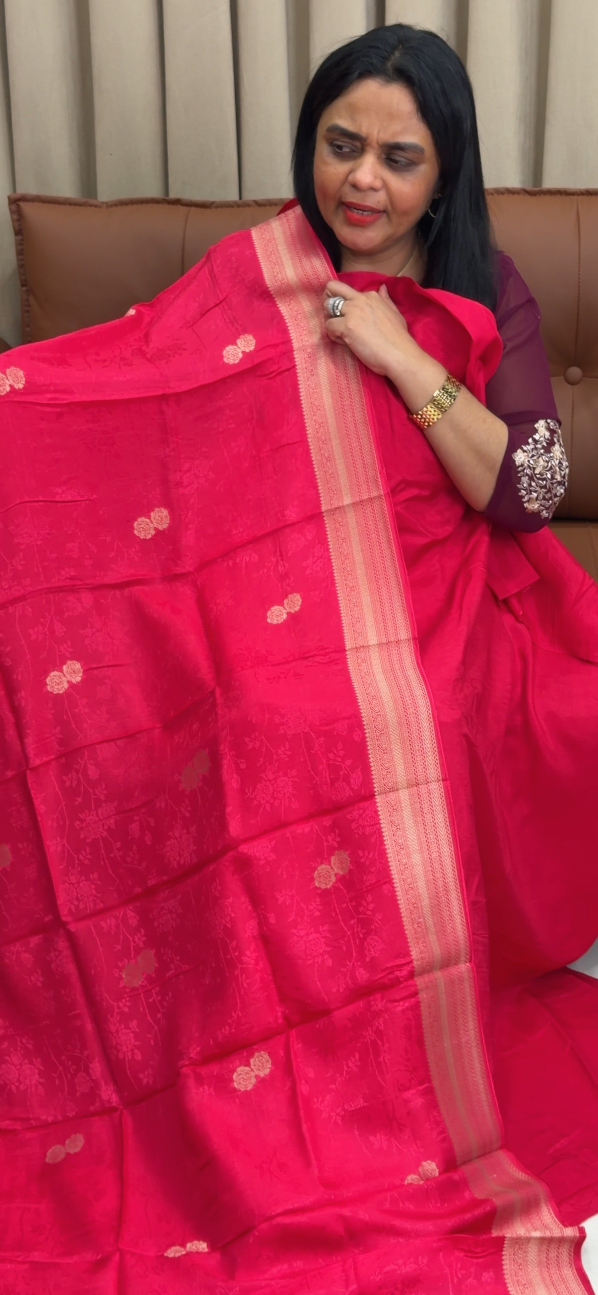 SILK BANARASI UNSTITCHED SALWAR SUITS - IHA 35800