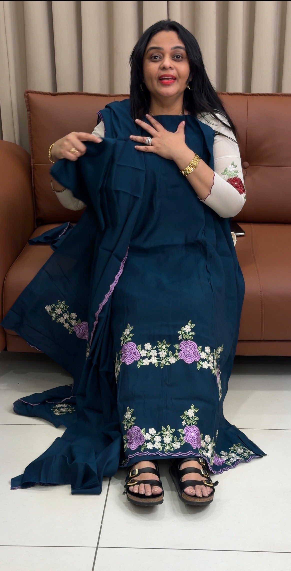 SILK LINEN UNSTITCHED SALWAR SUITS - IHA 36079