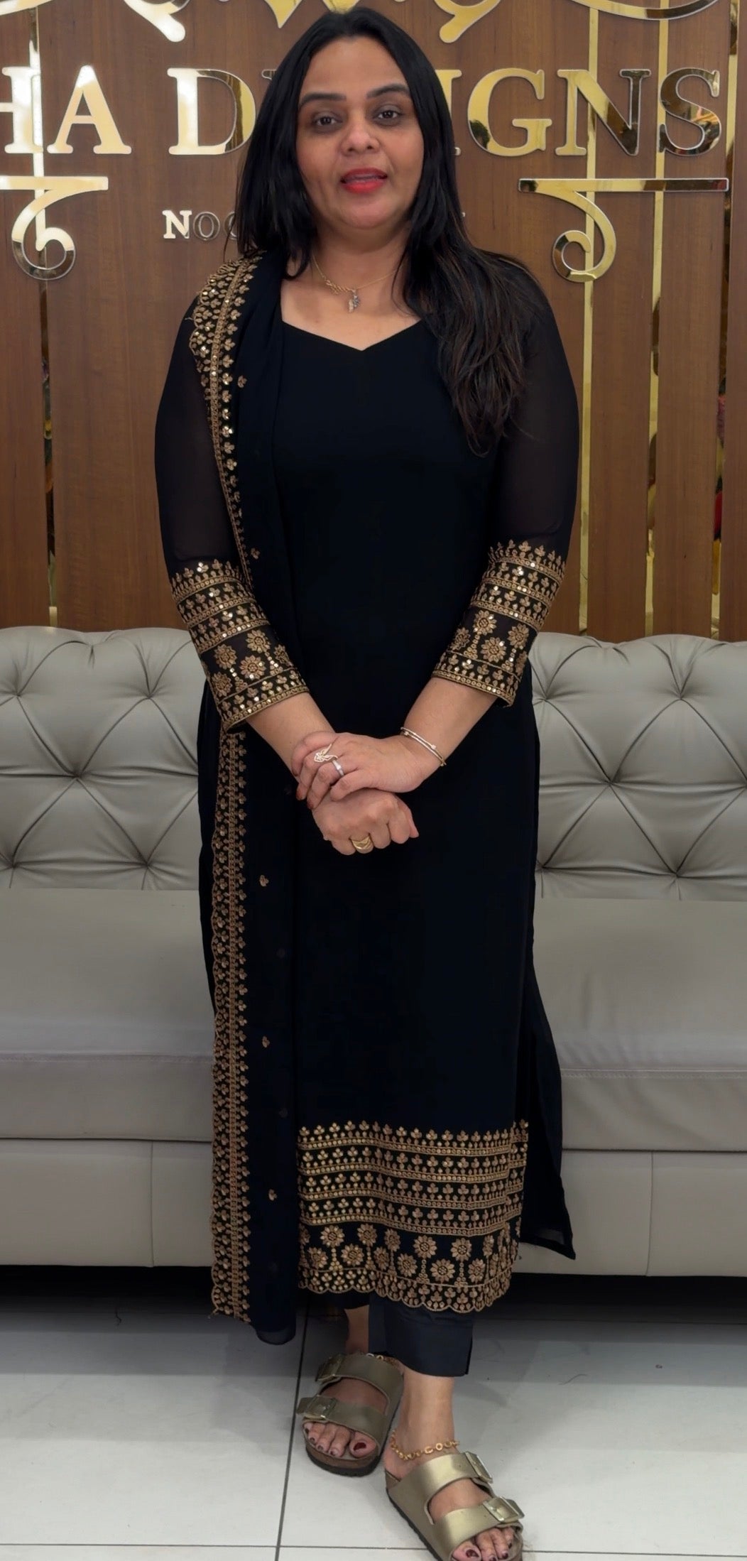 IHA'S IN-HOUSE GEORGETTE UNSTITCHED SALWAR SUITS - IHA 35114