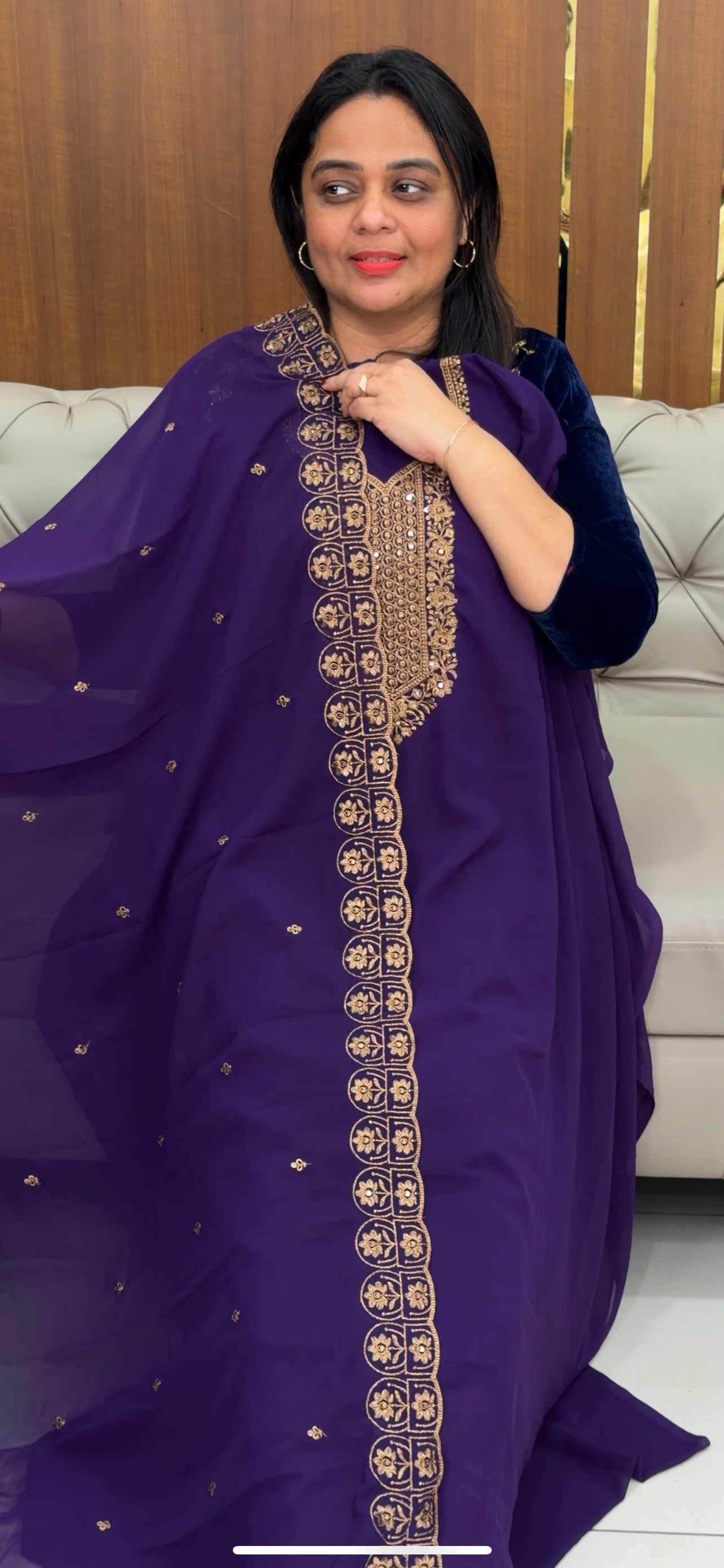 GEORGETTE UNSTITCHED SALWAR SUITS - IHA 29842
