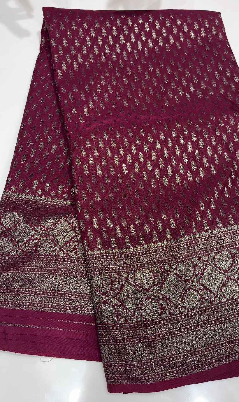SEMI BANARSI SAREES - IHA 27121