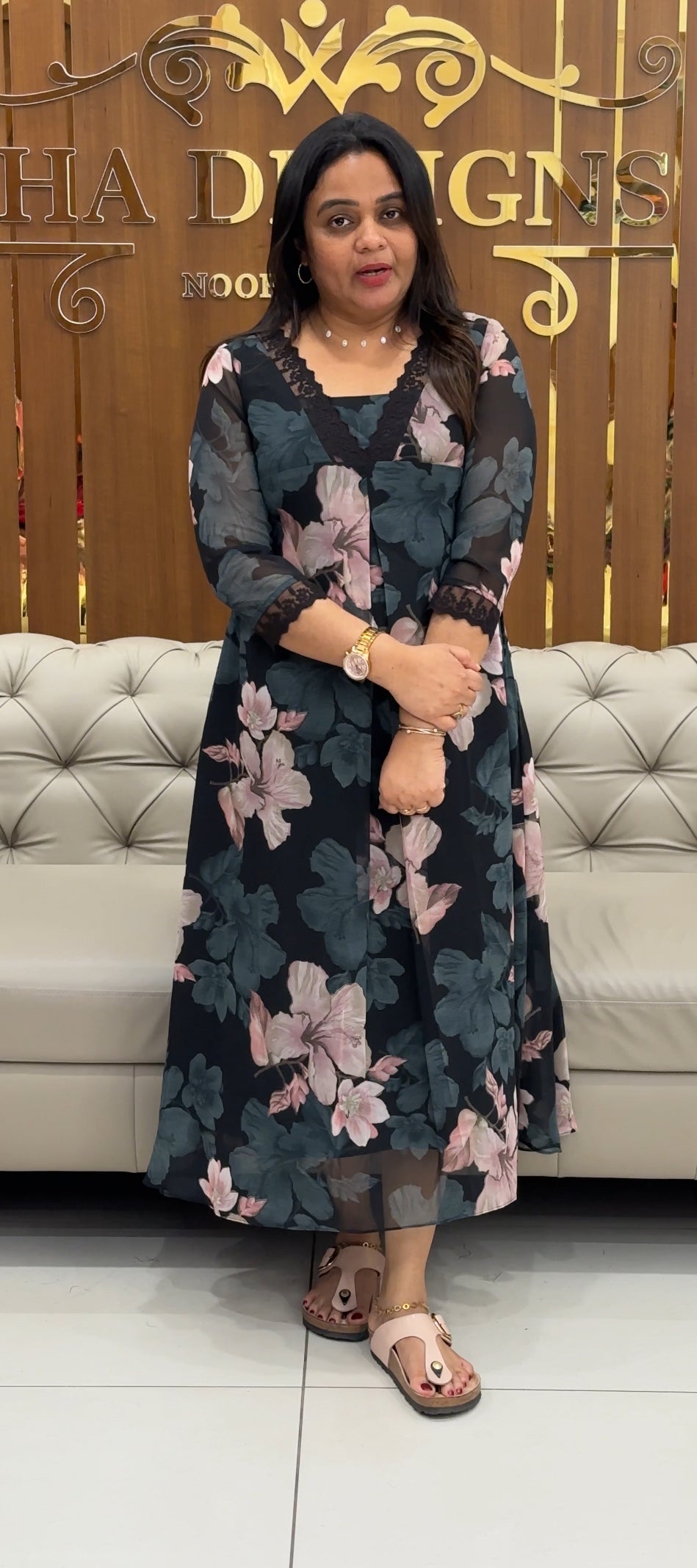 IHA'S IN-HOUSE PRINTED ALINE TOPS  - IHA 29200