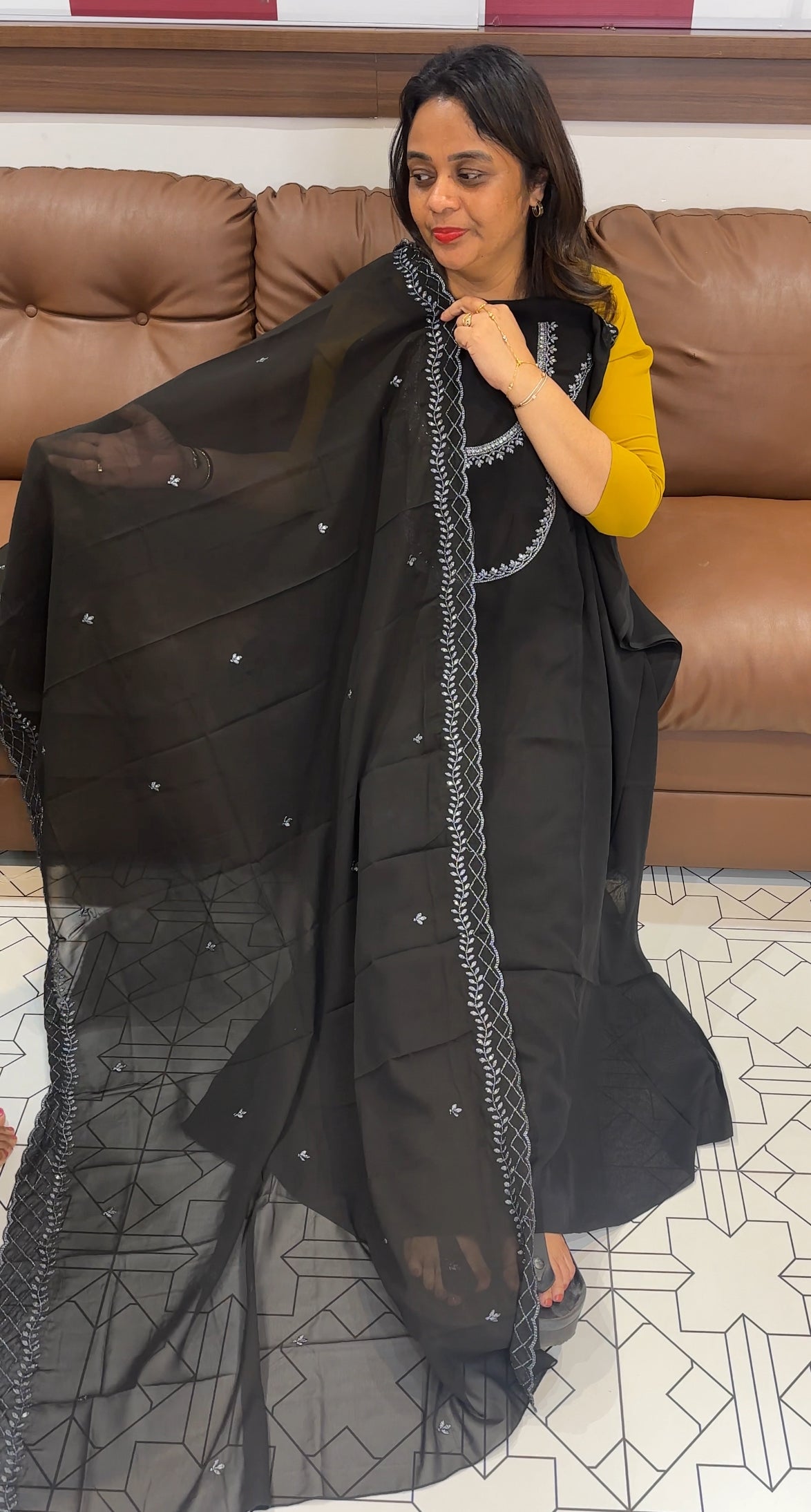 FAUX GEORGETTE UNSTITCHED SALWAR SUITS - IHA 24733