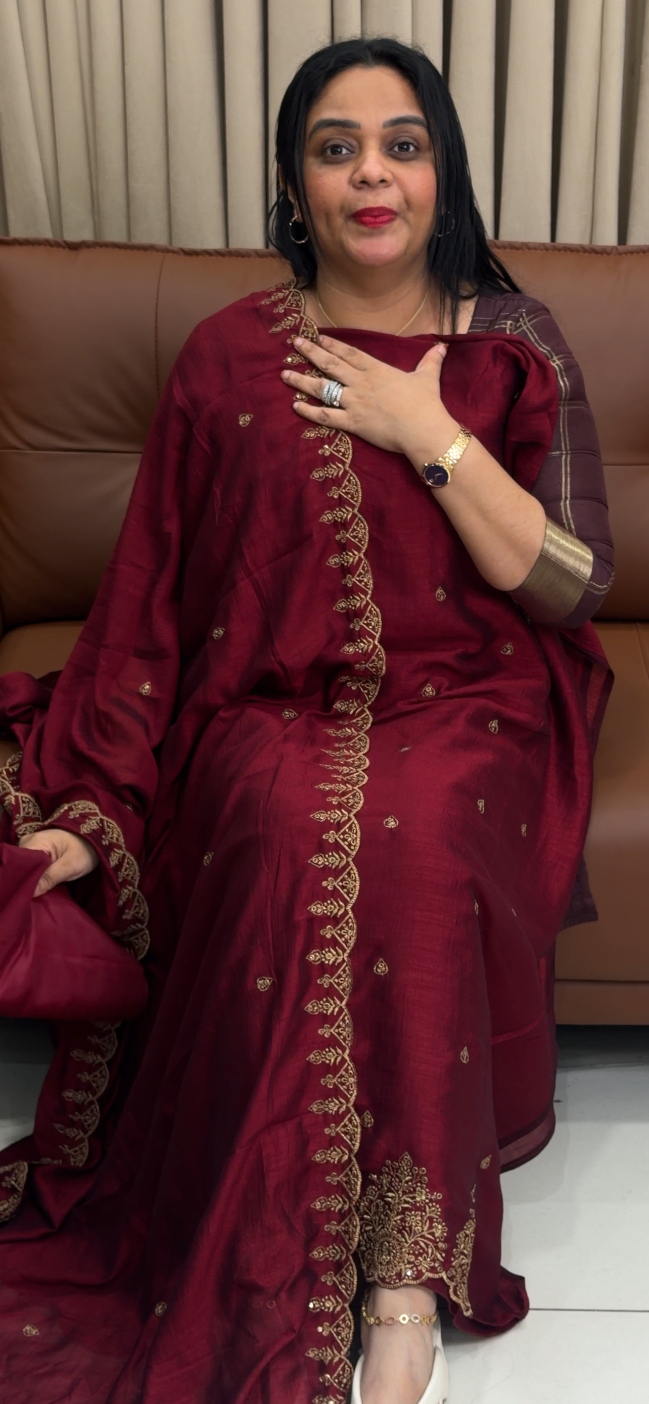 SEMI RAW SILK UNSTITCHED SALWAR SUITS - IHA 34652