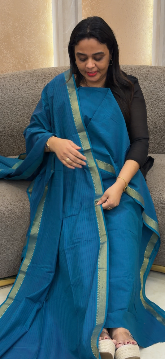 HANDLOOM UNSTITCHED SALWAR SUITS - IHA 33371