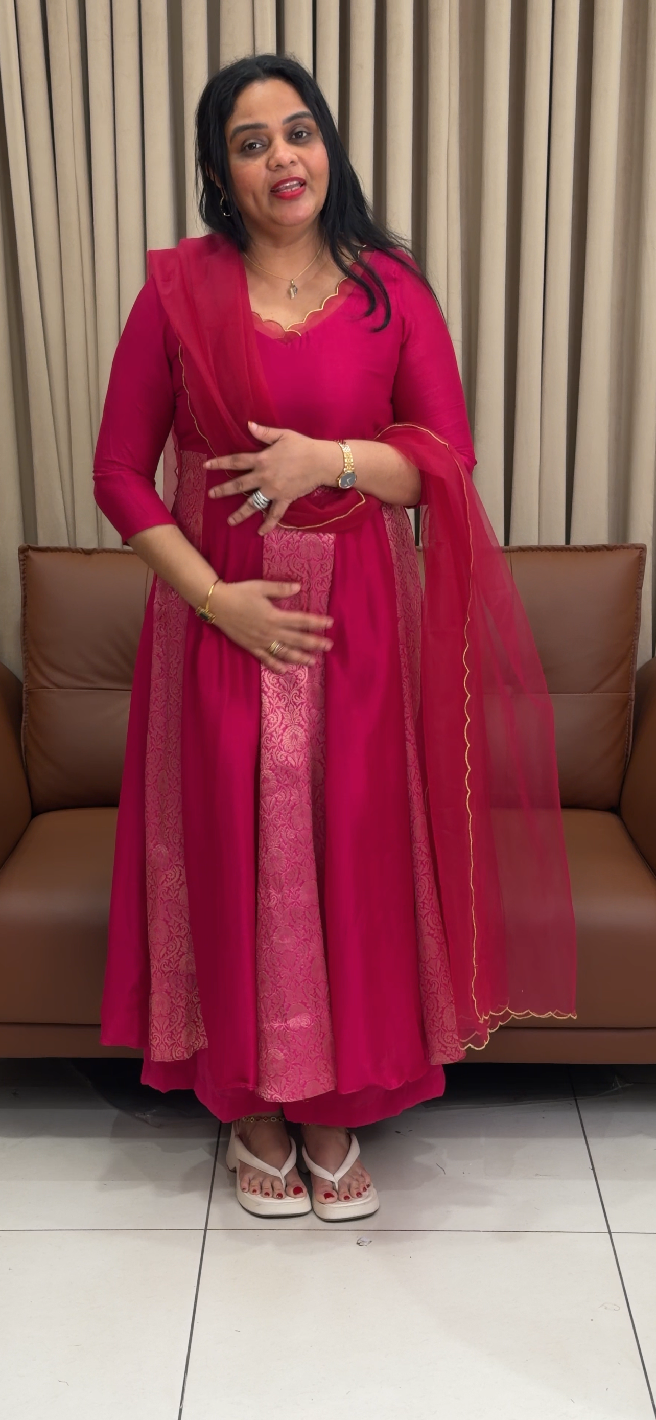IHA'S IN-HOUSE ANARKALI TOP AND DUPATTA - IHA 34643