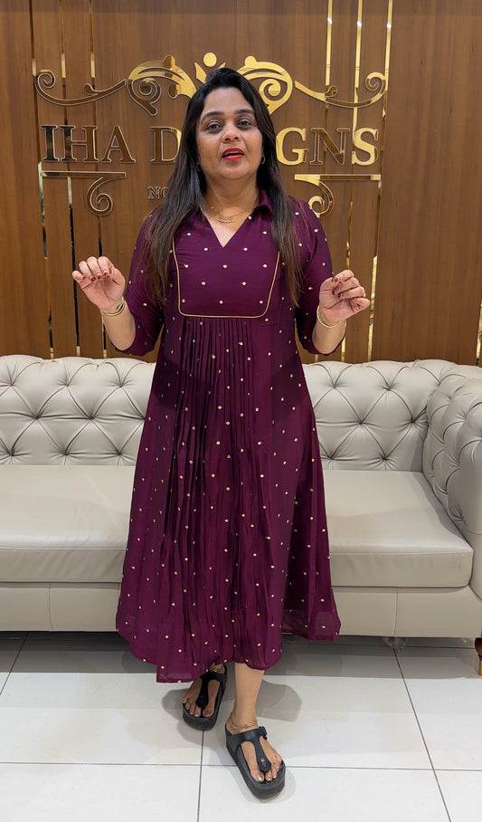 VICHITRA SILK ALINE TOPS - IHA 24589
