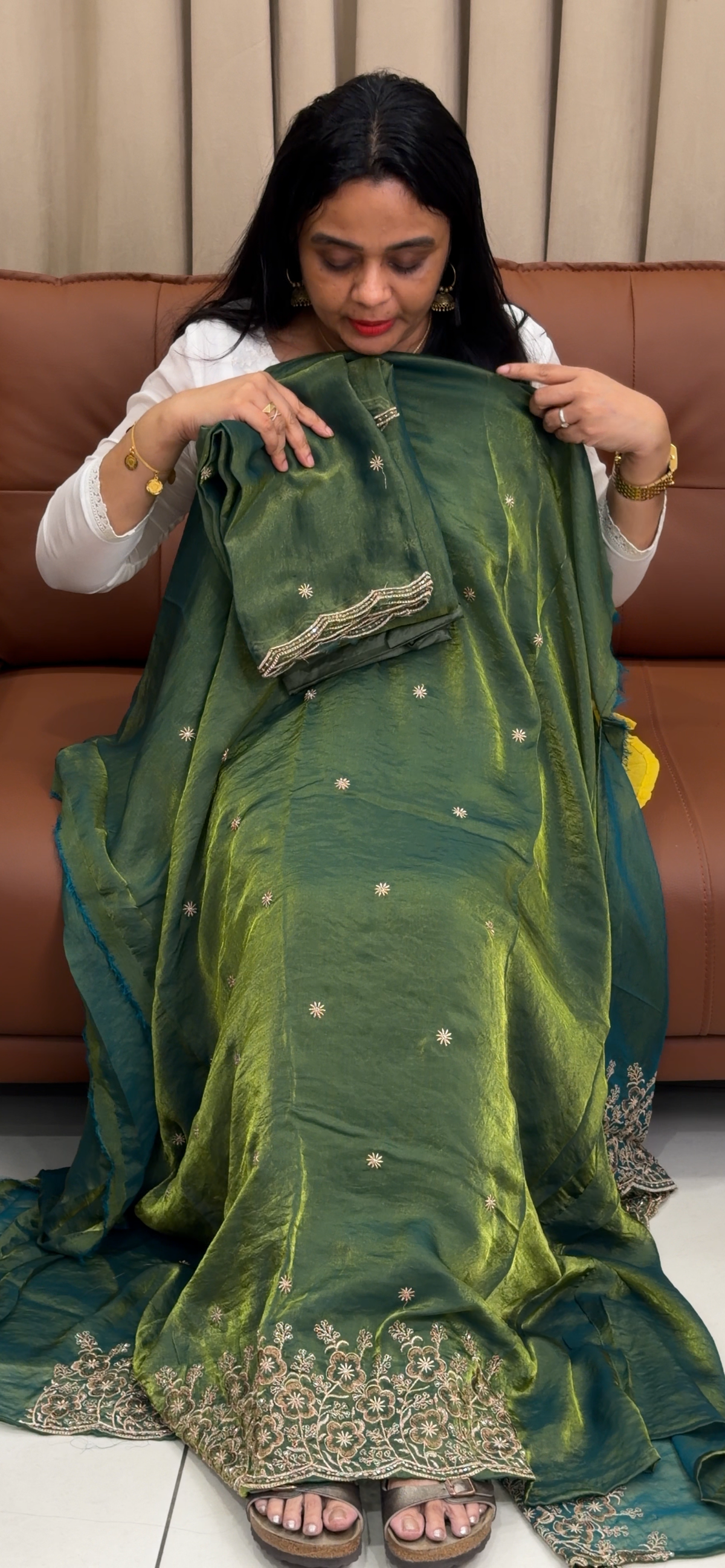 SEMI SILK UNSTITCHED SALWAR SUITS - IHA 35762