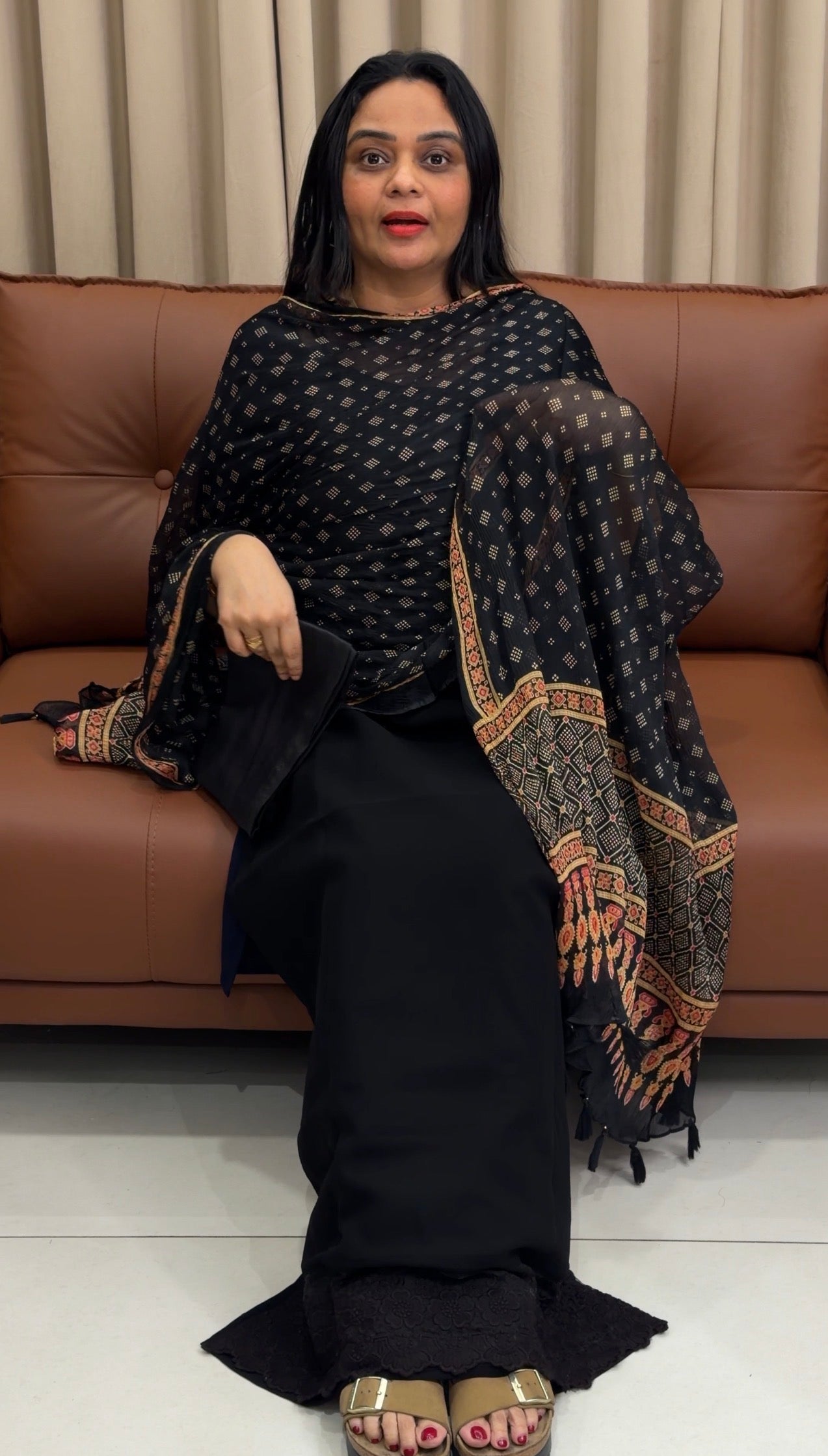 IHA'S IN-HOUSE GEORGETTE TOP,BOTTOM AND DUPATTA - IHA 33588