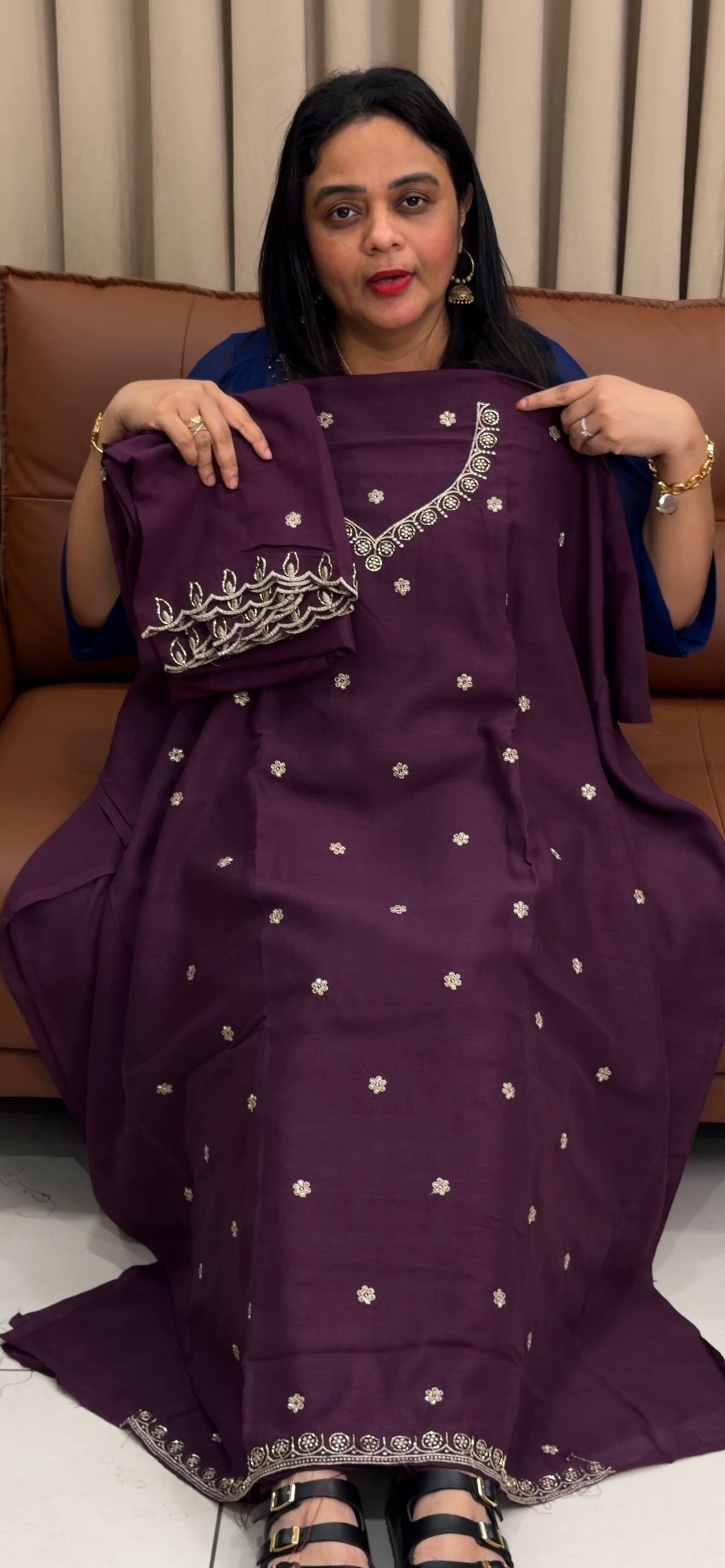 SEMI RAW SILK UNSTITCHED SALWAR SUITS - IHA 34092