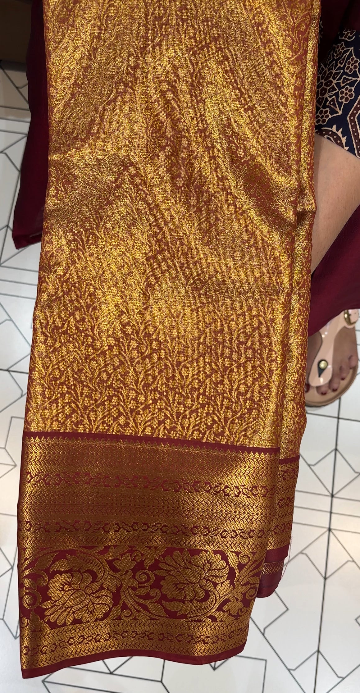 SEMI TISSUE KANCHIPURAM SAREES - IHA 27858