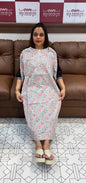 PRINTED COTTON LONG TOP  IHA 18087