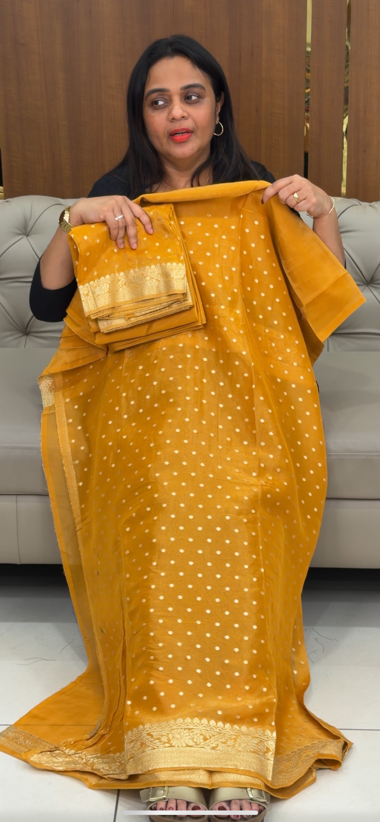 BANARASI TISSUE UNSTITCHED SALWAR SUITS - IHA 29796