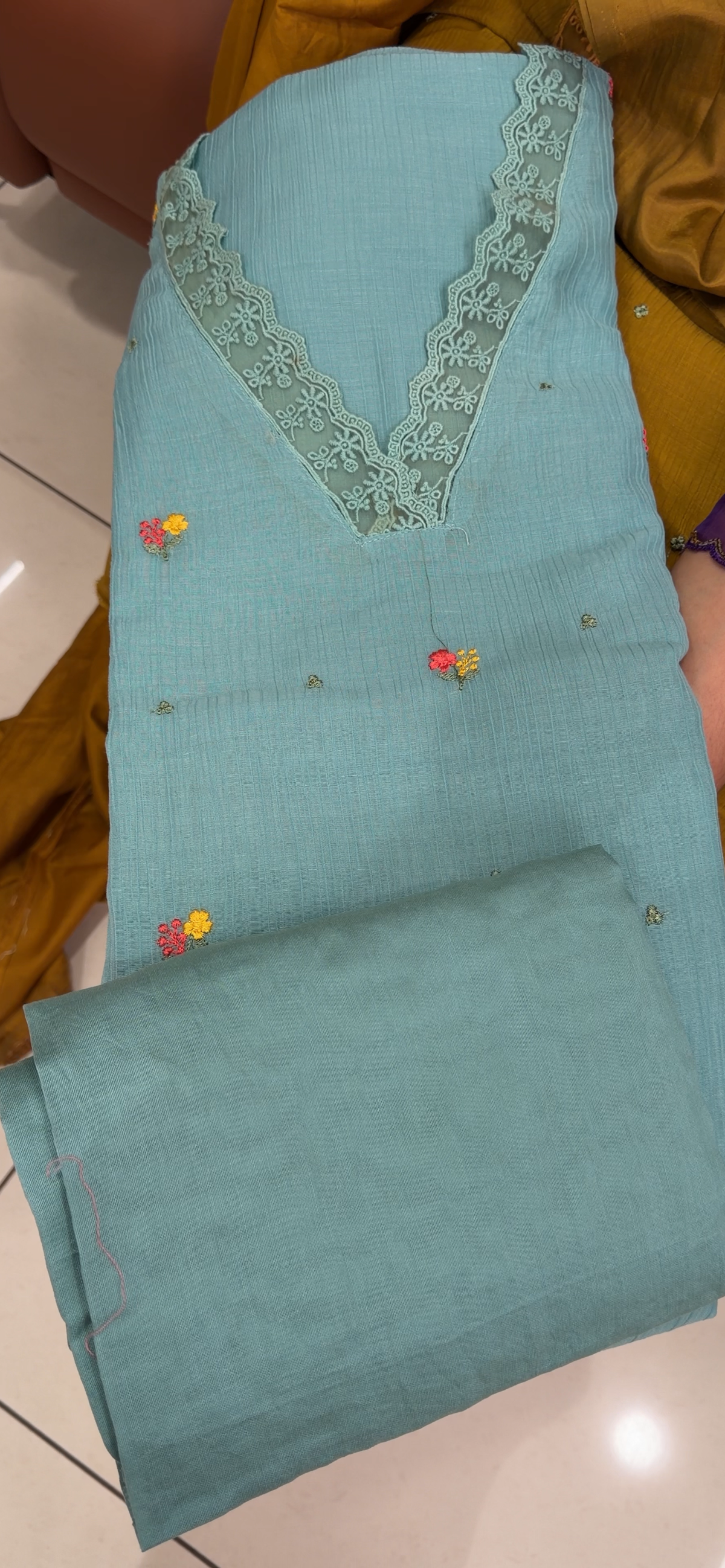 MUL CRUSH UNSTITCHED SALWAR SUITS - IHA 35240