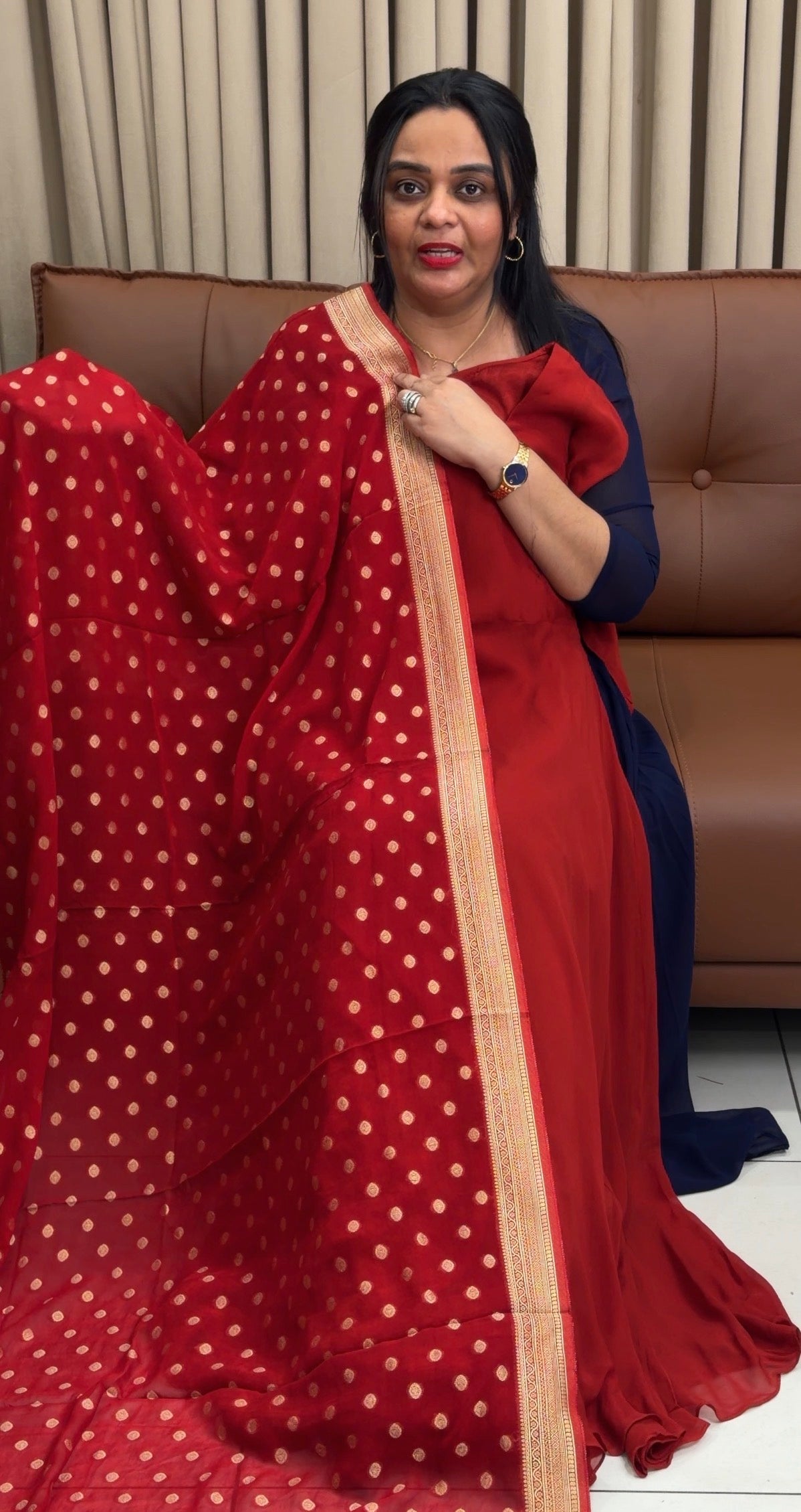 IHA'S IN-HOUSE GEORGETTE GOWN AND DUPATTA - IHA 34669