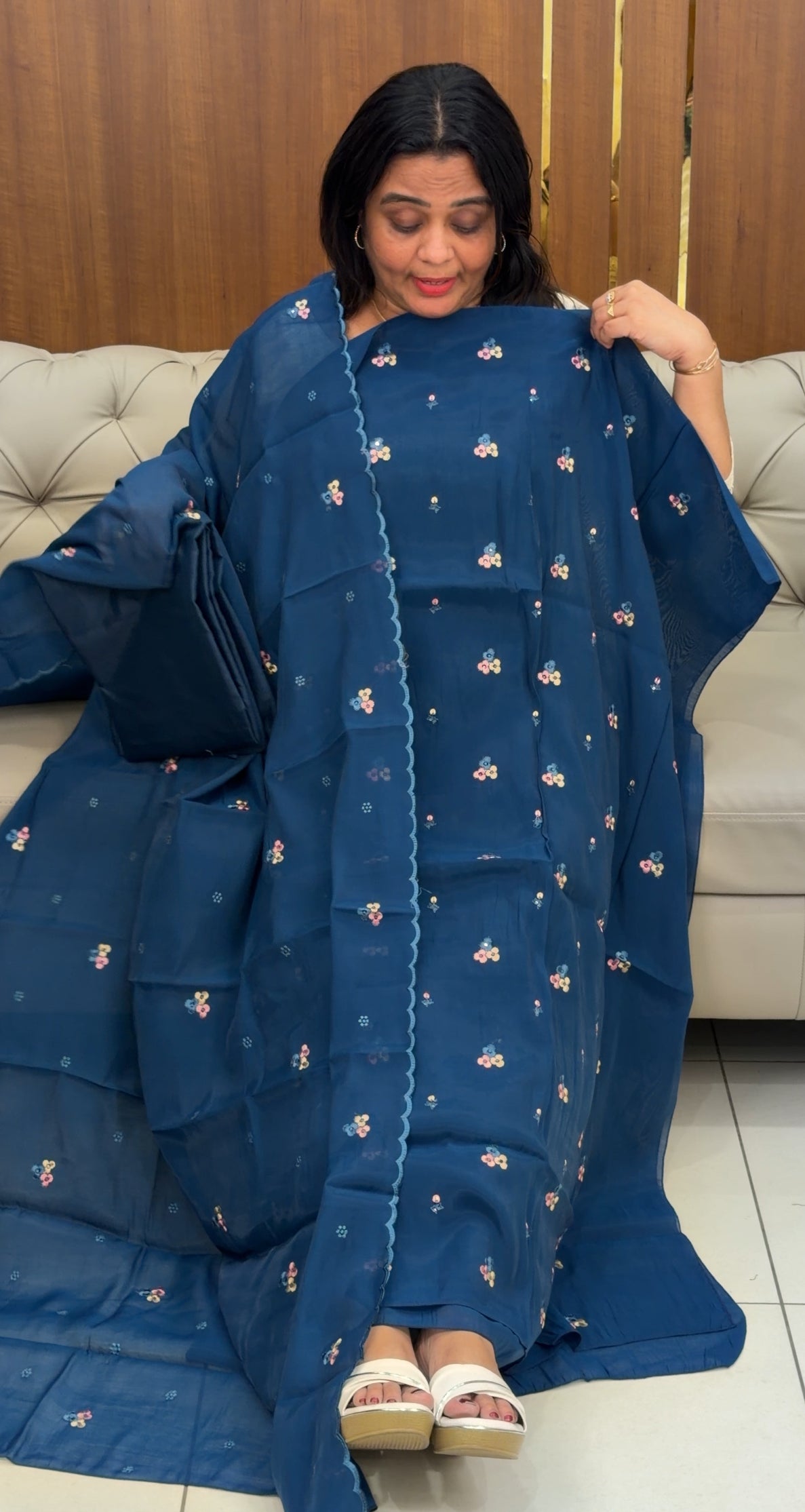 FORWARD MUL CHANDERI UNSTITCHED SALWAR SUITS - IHA 29304