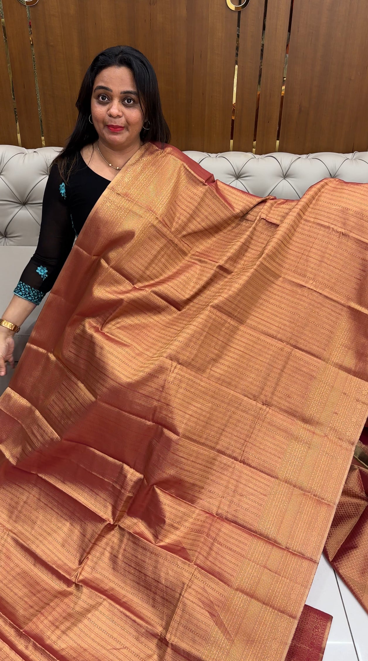DESIGNER TISSUE KANCHIPURAM SILK SAREES - IHA 26353