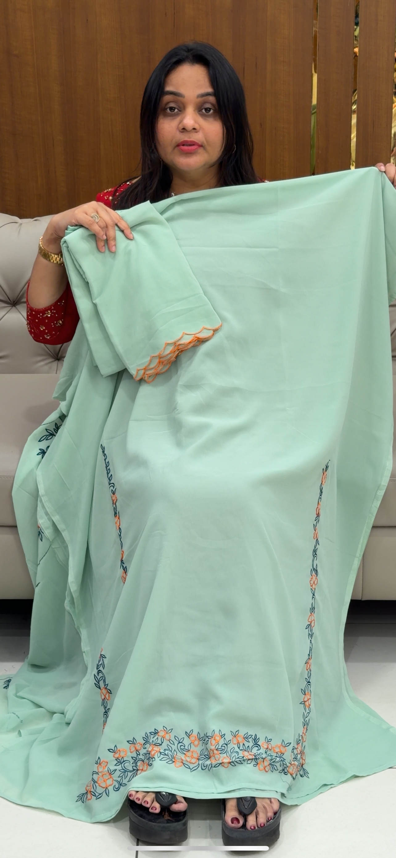 FAUX GEORGETTE UNSTITCHED SALWAR SUITS - IHA 28763