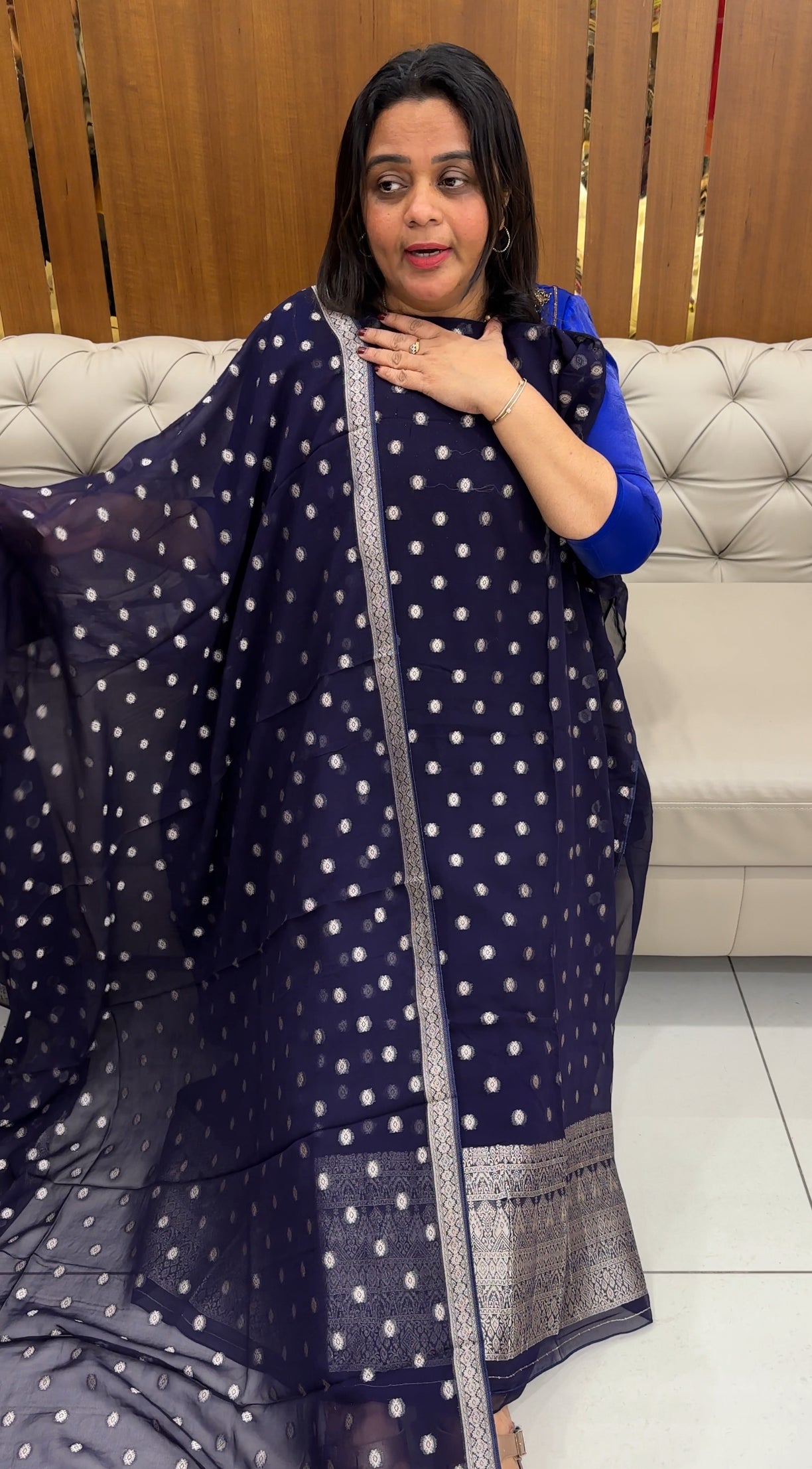 BANARASI UNSTITCHED SALWAR SUITS - IHA 27108