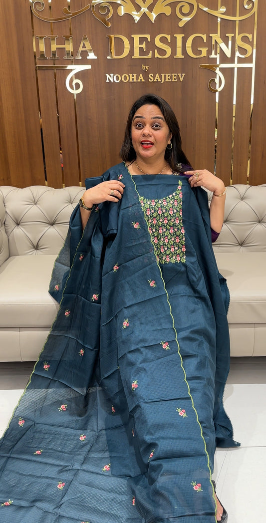 NET KOTA UNSTITCHED SALWAR SUITS - IHA 23453