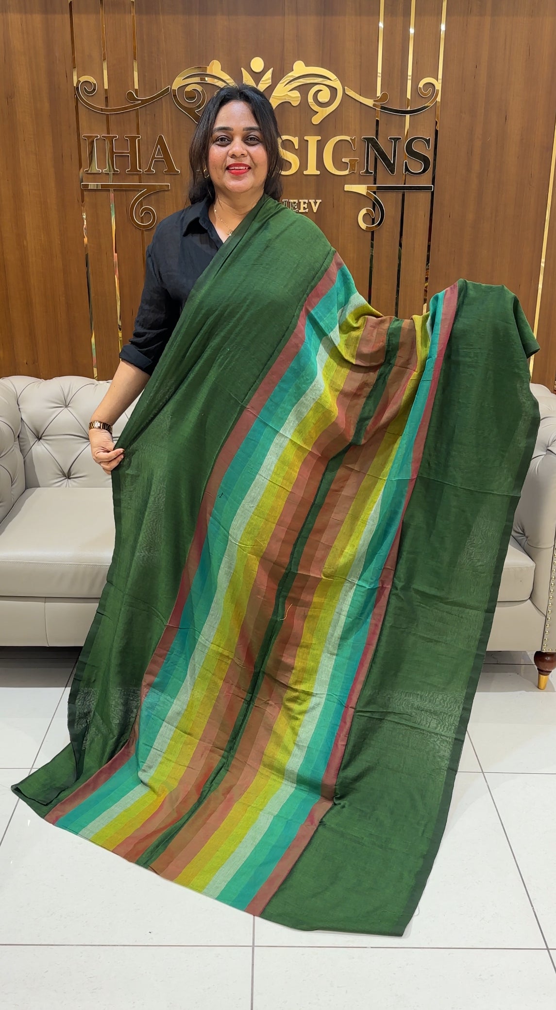 KHADDI COTTON SAREES - IHA 25071