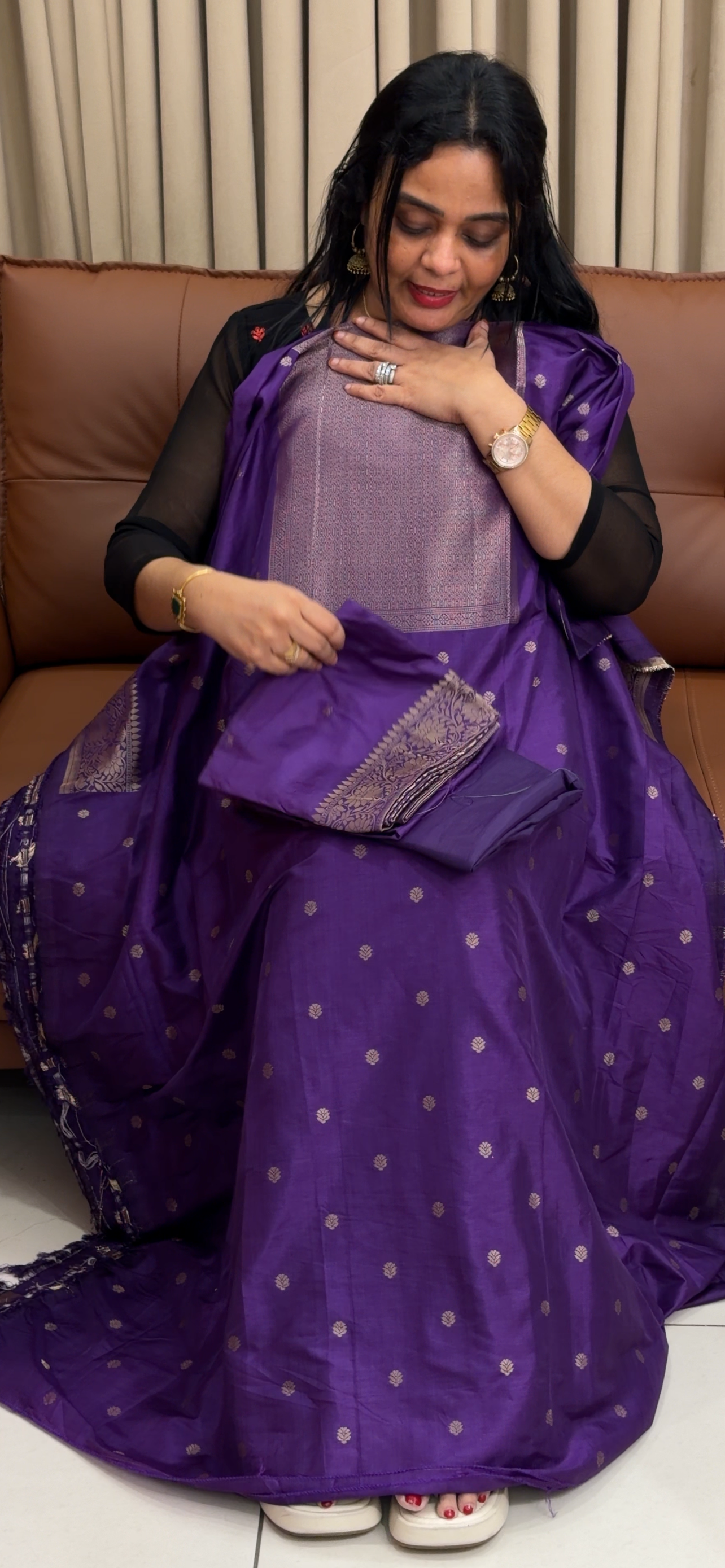SOFT SILK UNSTITCHED SALWAR SUITS - IHA 34571