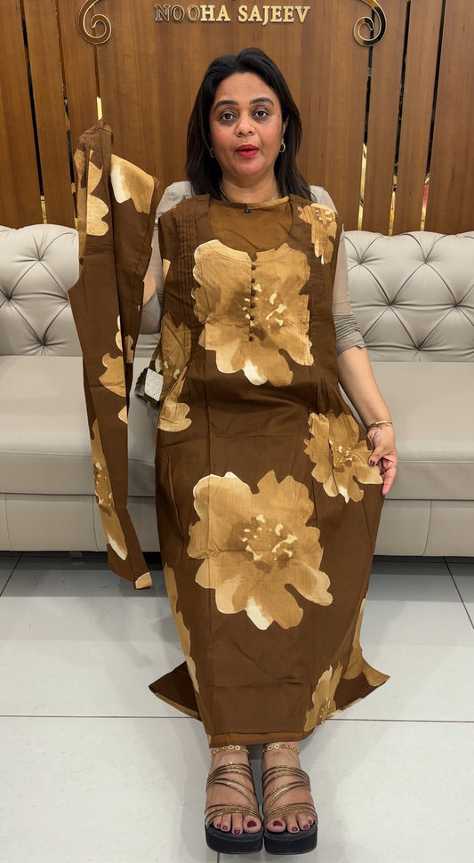 PRINTED LONG A-LINE TOPS - IHA 25806