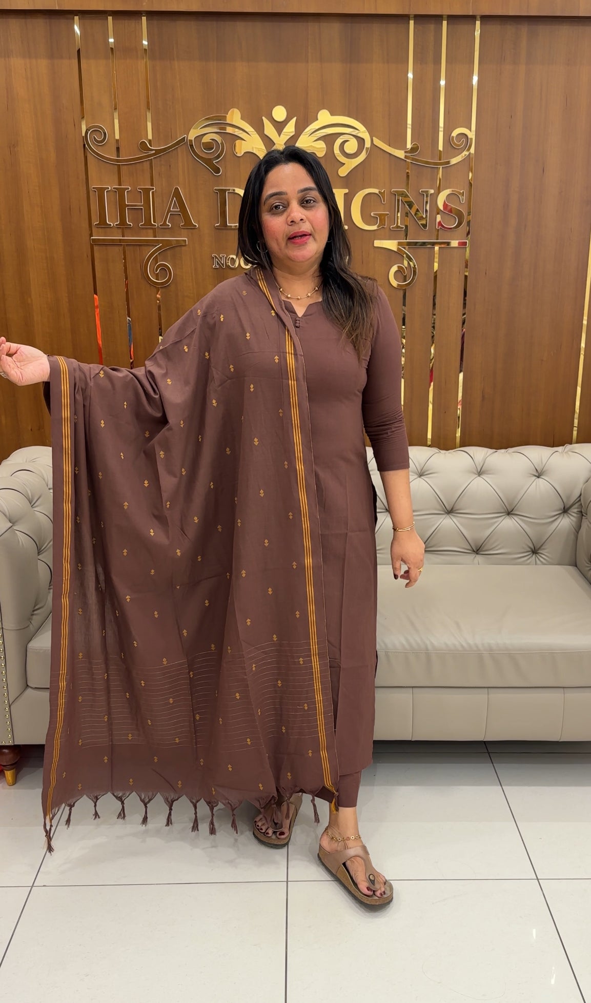 IHA'S IN-HOUSE TOP, BOTTOM AND DUPATTA - IHA 27083