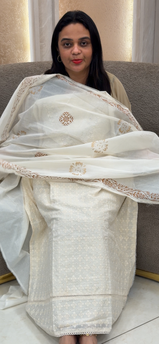 COTTON HAKOBA UNSTITCHED SALWAR SUITS - IHA 33063