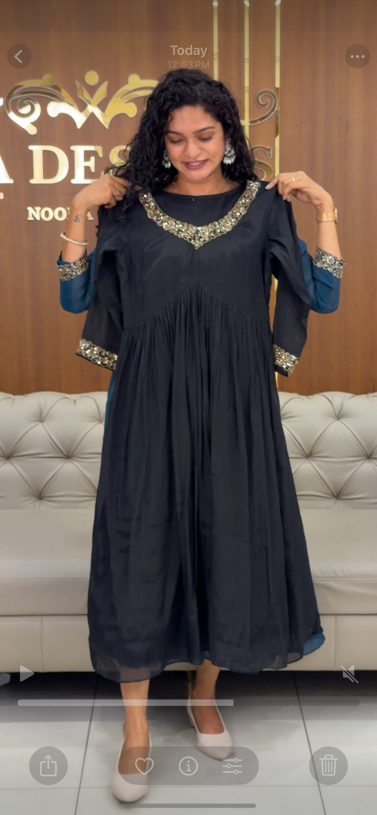 MUL CHANDERI HAND WORKED TOPS - IHA 29346