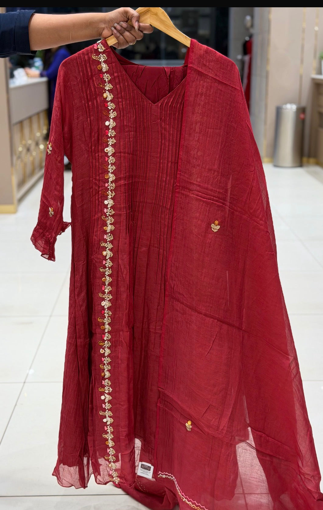 PARTY WEAR TOP,BOTTOM AND DUPATTA - IHA 35423