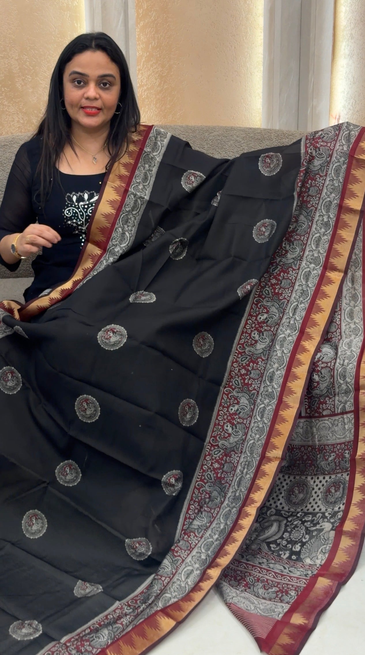 MODAL CHANDERI SAREES - IHA 33074