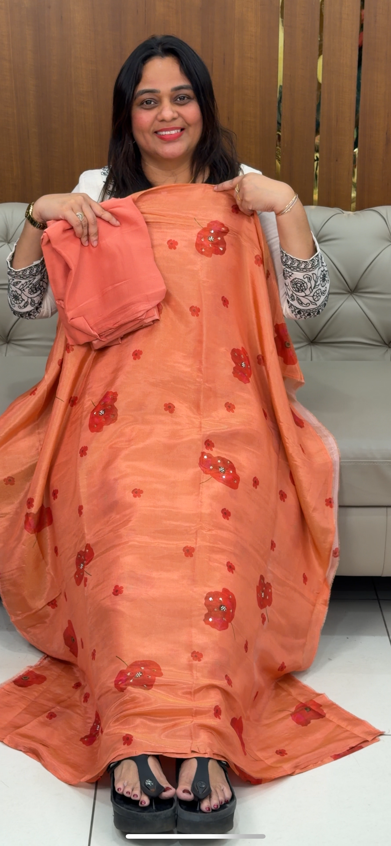 TISSUE UNSTITCHED SALWAR SUITS - IHA 28934