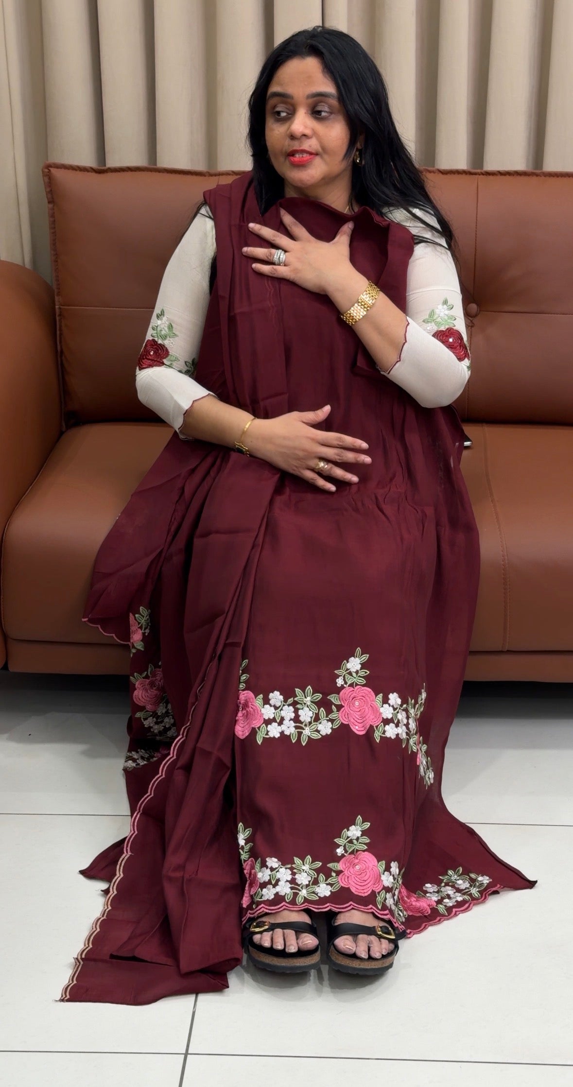 SILK LINEN UNSTITCHED SALWAR SUITS - IHA 36079