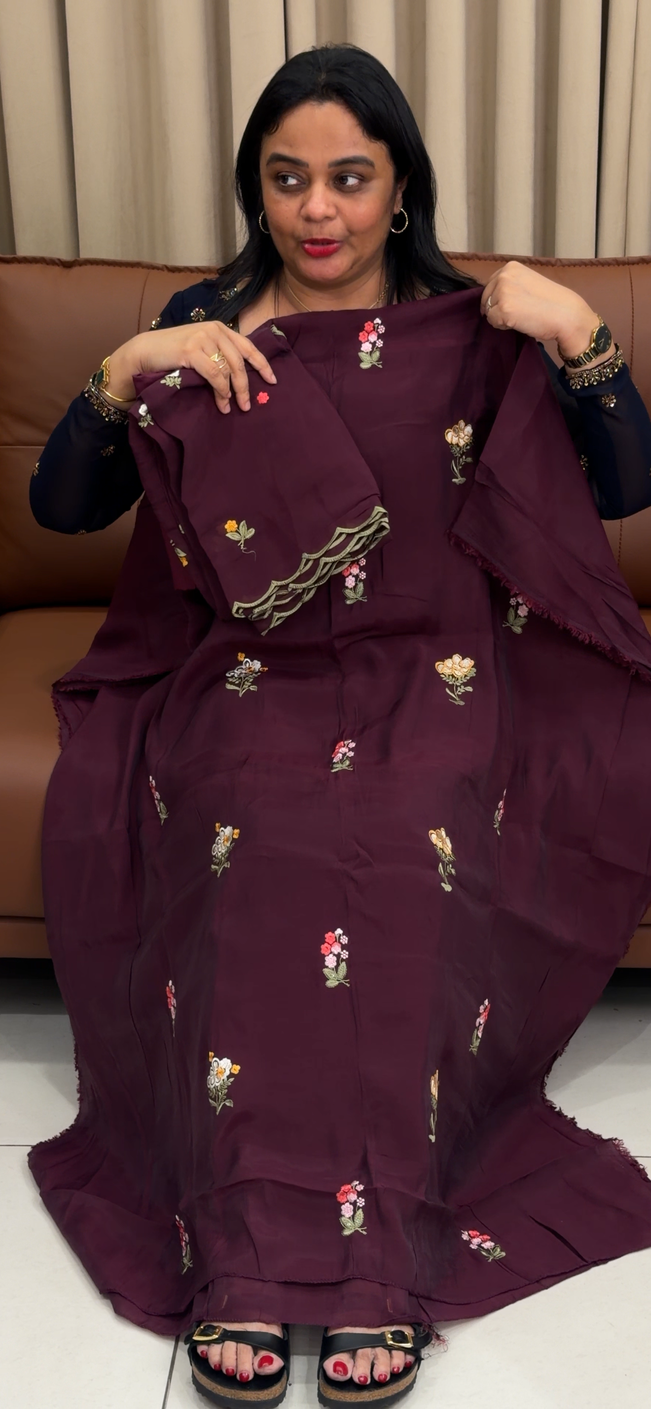 MALAI CHANDERI UNSTITCHED SALWAR SUITS - IHA 34241
