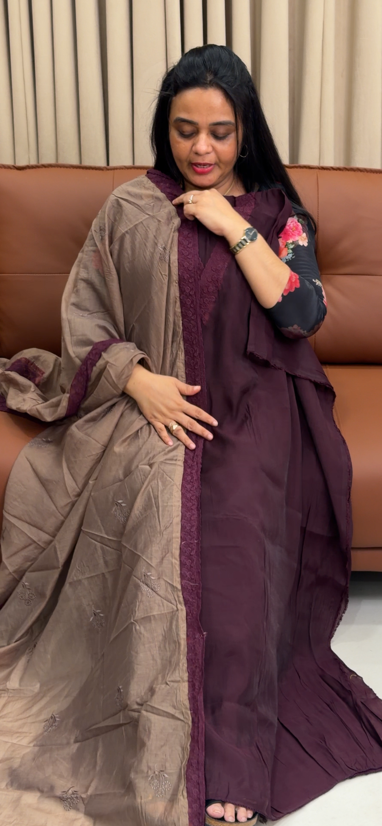 MUL CHANDERI UNSTITCHED SALWAR SUITS - IHA 34919