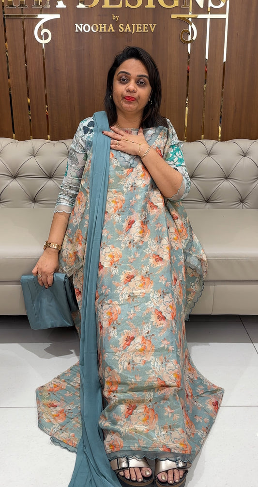 IHA'S IN-HOUSE TISSUE TOP, BOTTOM AND DUPATTA - IHA 24399