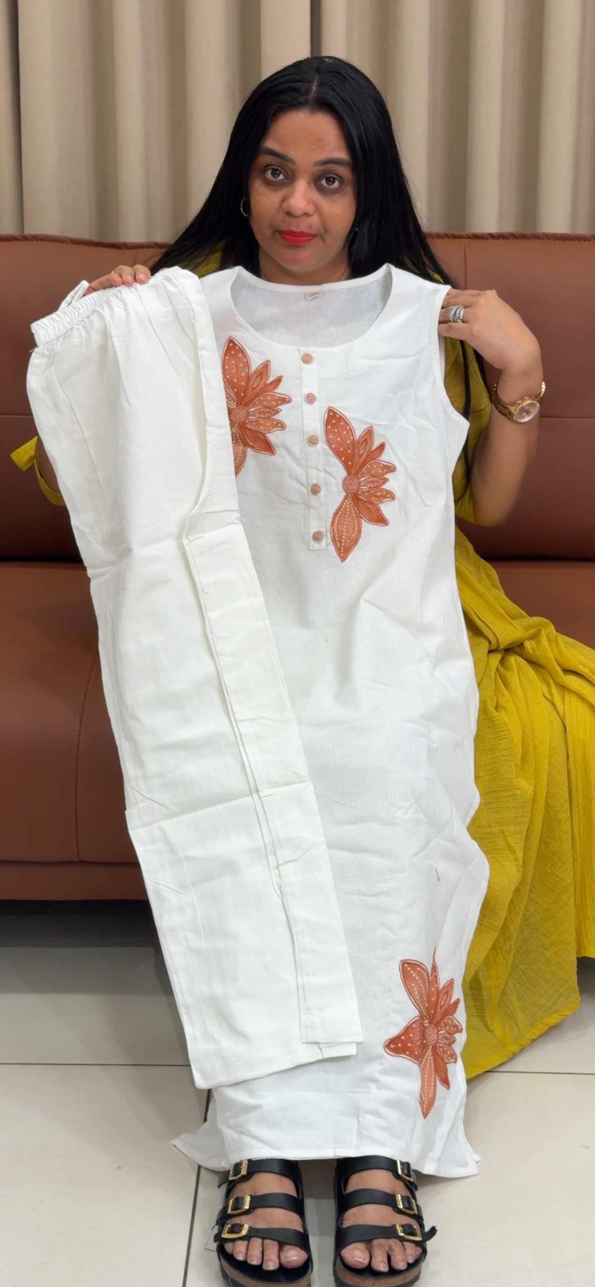 LINEN CO-ORDS SETS - IHA 35252