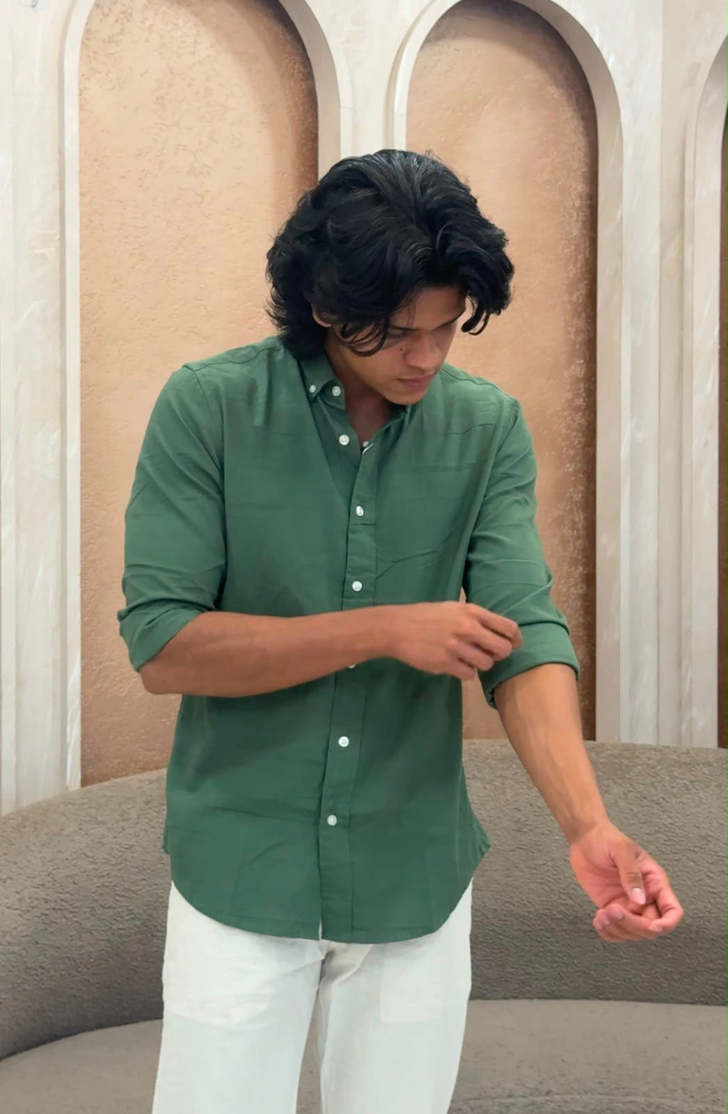 MEN'S LINEN SHIRT - IHA 33439
