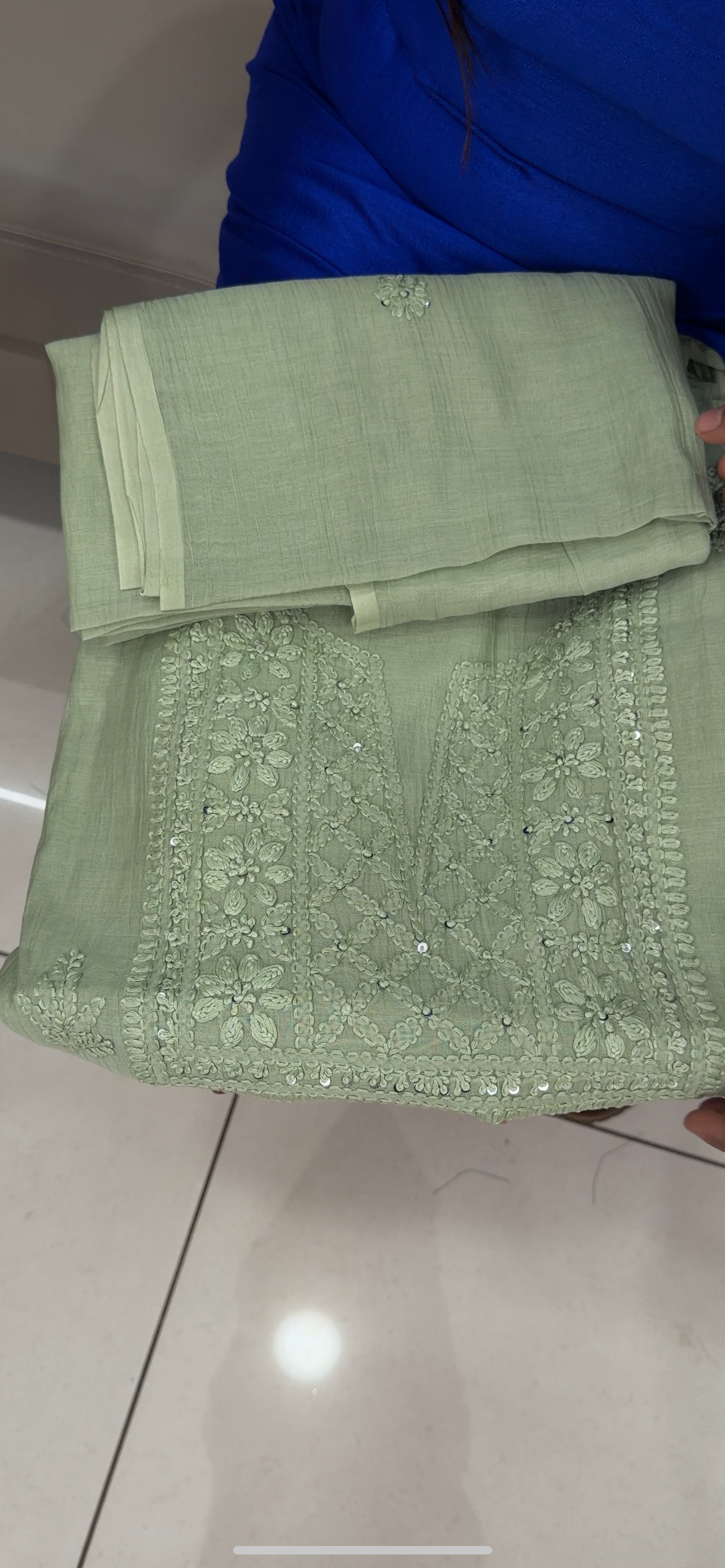 MALAI CHANDERI UNSTITCHED SALWAR SUITS - IHA 29798