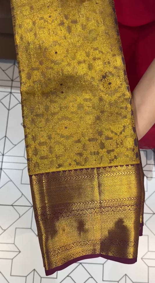 DESIGNER TISSUE KANCHIPURAM SAREES - IHA 18638